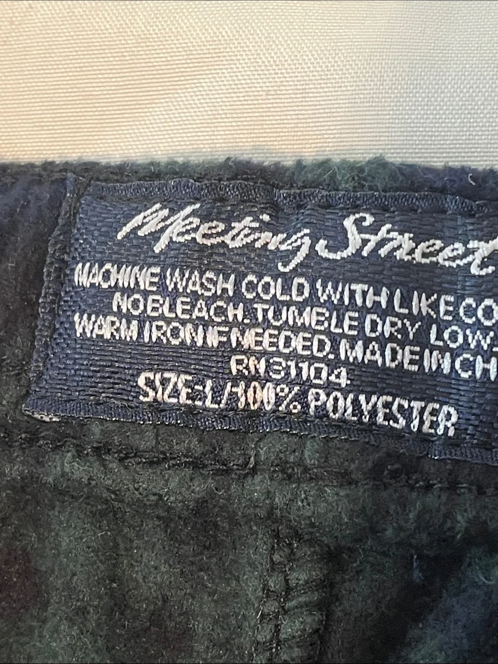 Meeting Street Fleece Pajama Pants Men’s L NWT Blue Green Plaid Lounge Sleepwear
